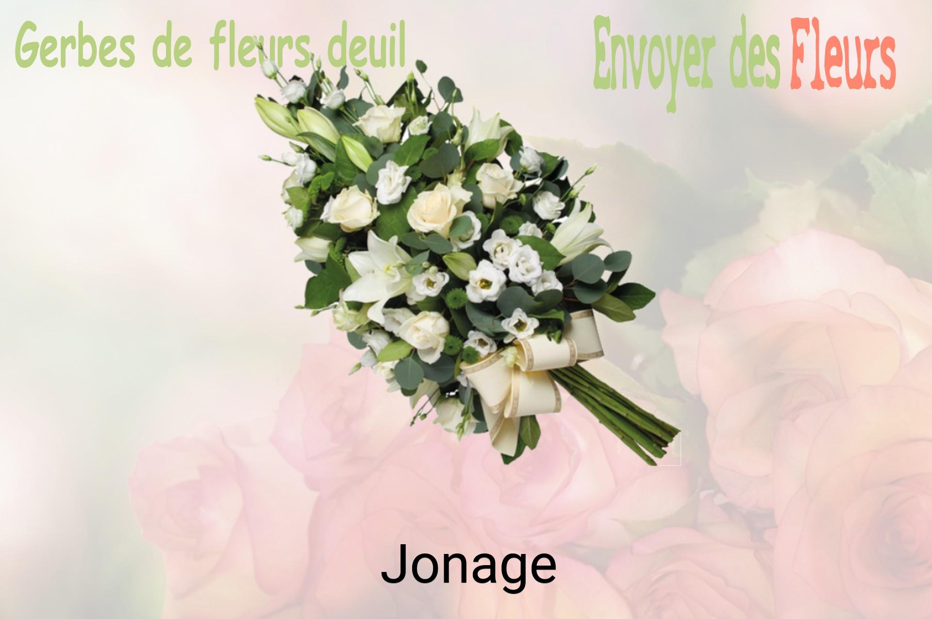 Gerbe de fleurs de deuil livrée à Jonage